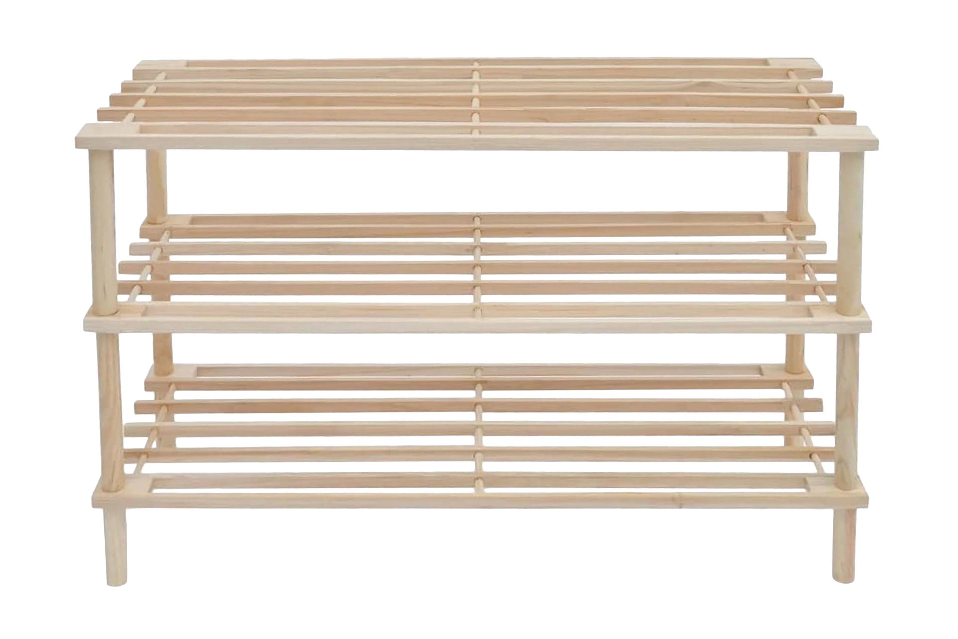 3-kerroksinen kenkäteline 2 kpl täysi kuusi - Beige - Säilytys - Kenkäsäilytys