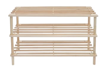 3-kerroksinen kenkäteline 2 kpl täysi kuusi - Beige - Säilytys - Kenkäsäilytys
