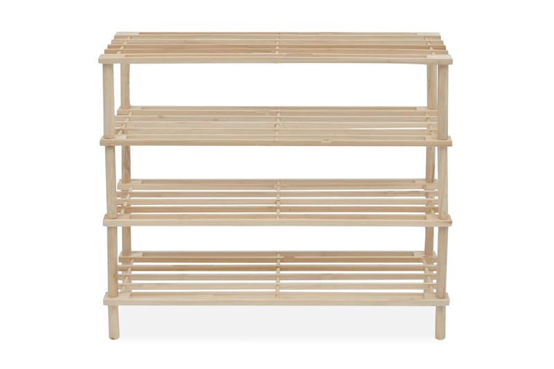 4-kerroksinen kenkäteline 2 kpl täysi kuusi - Beige - Säilytys - Kenkäsäilytys