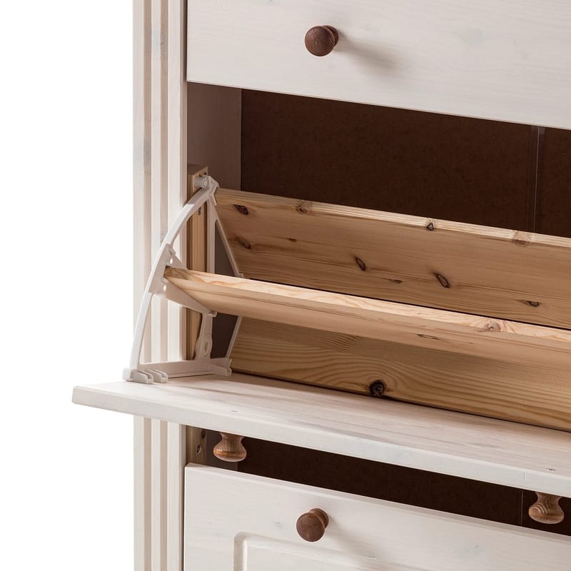 Anita kenkäteline 80x105 cm - Valkoinen/Hunaja - Säilytys - Kenkäsäilytys