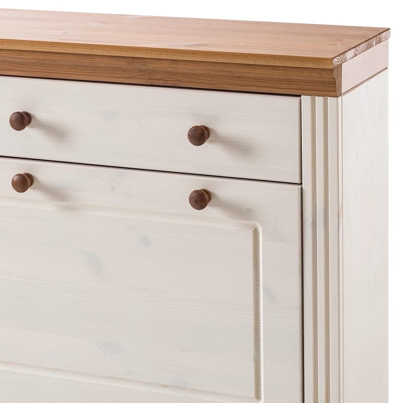 Anita kenkäteline 80x105 cm - Valkoinen/Hunaja - Säilytys - Kenkäsäilytys