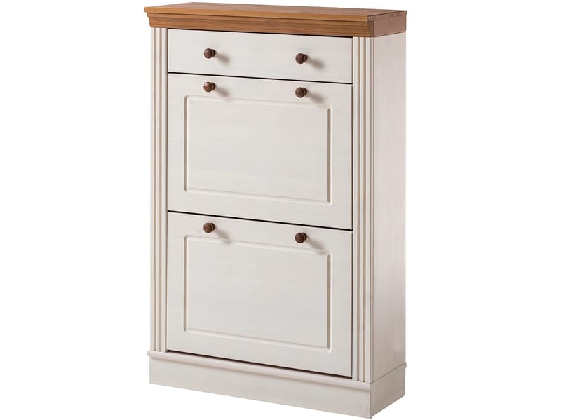 Anita kenkäteline 80x105 cm - Valkoinen/Hunaja - Säilytys - Kenkäsäilytys