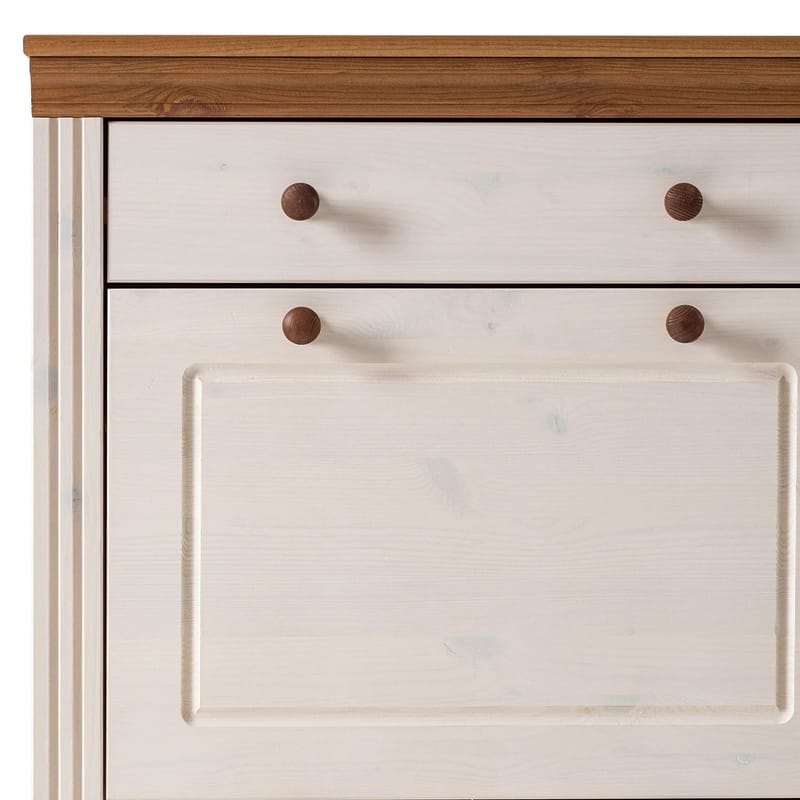 Anita kenkäteline 80x105 cm - Valkoinen/Hunaja - Säilytys - Kenkäsäilytys