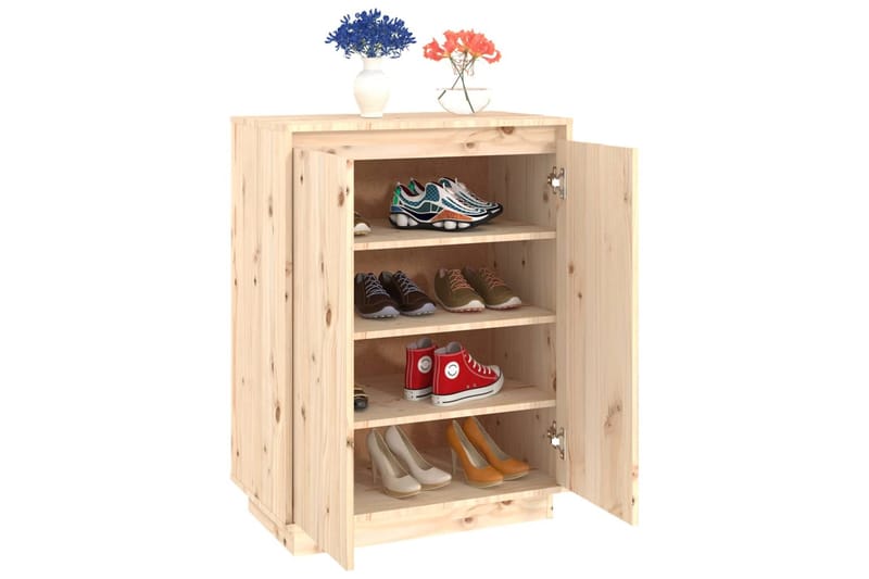 beBasic Kenkäkaappi 60x35x80 cm täysi mänty - Ruskea - Säilytys - Kenkäsäilytys