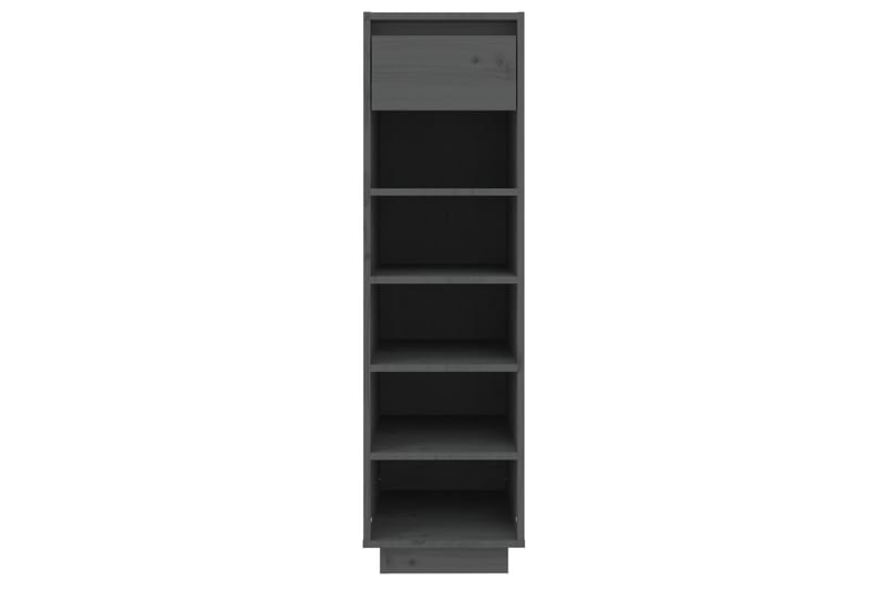beBasic Kenkäkaappi harmaa 34x30x105 cm täysi mänty - Harmaa - Säilytys - Kenkäsäilytys