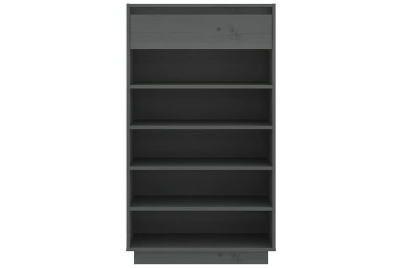 beBasic Kenkäkaappi harmaa 60x34x105 cm täysi mänty - Harmaa - Säilytys - Kenkäsäilytys