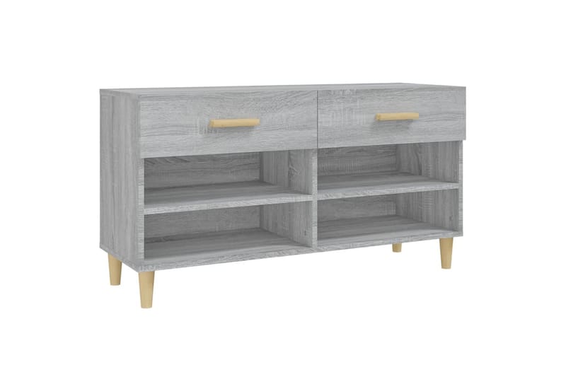 beBasic Kenkäkaappi harmaa Sonoma 102x35x55 cm tekninen puu - Harmaa - Säilytys - Kenkäsäilytys