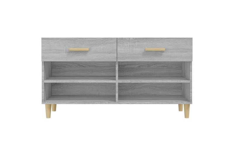 beBasic Kenkäkaappi harmaa Sonoma 102x35x55 cm tekninen puu - Harmaa - Säilytys - Kenkäsäilytys