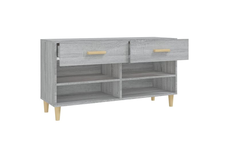 beBasic Kenkäkaappi harmaa Sonoma 102x35x55 cm tekninen puu - Harmaa - Säilytys - Kenkäsäilytys