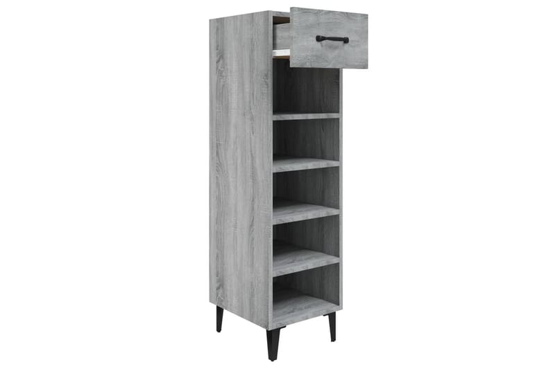 beBasic Kenkäkaappi harmaa Sonoma 30x35x105 cm tekninen puu - Harmaa - Säilytys - Kenkäsäilytys
