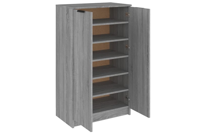 beBasic Kenkäkaappi harmaa Sonoma 59x35x100 cm tekninen puu - Harmaa - Säilytys - Kenkäsäilytys