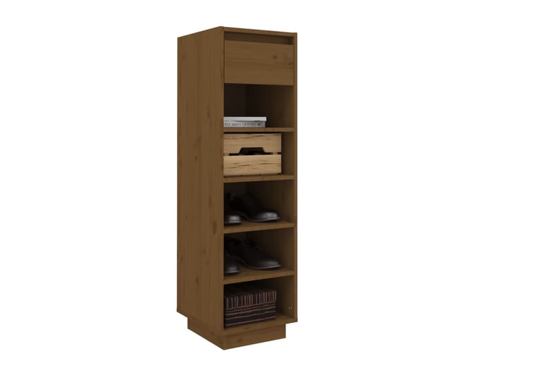 beBasic Kenkäkaappi hunajanruskea 34x30x105 cm täysi mänty - Ruskea - Säilytys - Kenkäsäilytys