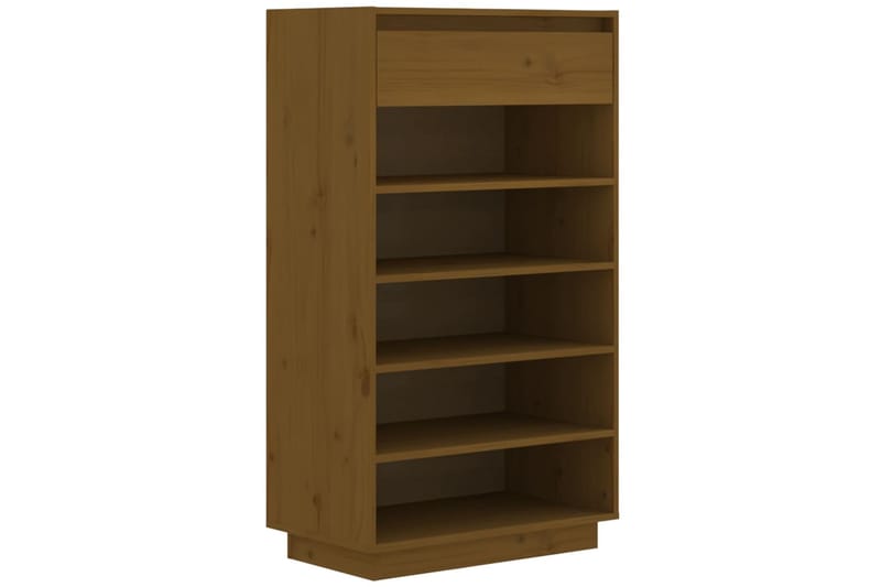 beBasic Kenkäkaappi hunajanruskea 60x34x105 cm täysi mänty - Ruskea - Säilytys - Kenkäsäilytys