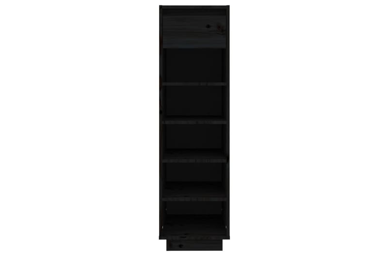 beBasic Kenkäkaappi musta 34x30x105 cm täysi mänty - Musta - Säilytys - Kenkäsäilytys
