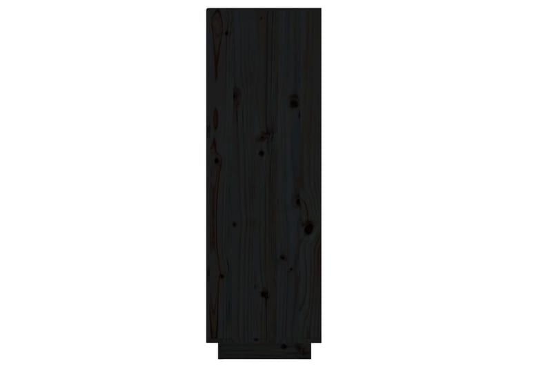 beBasic Kenkäkaappi musta 34x30x105 cm täysi mänty - Musta - Säilytys - Kenkäsäilytys