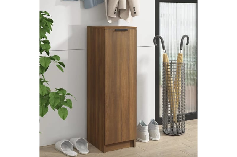 beBasic Kenkäkaappi ruskea tammi 30x35x100 cm tekninen puu - Ruskea - Säilytys - Kenkäsäilytys