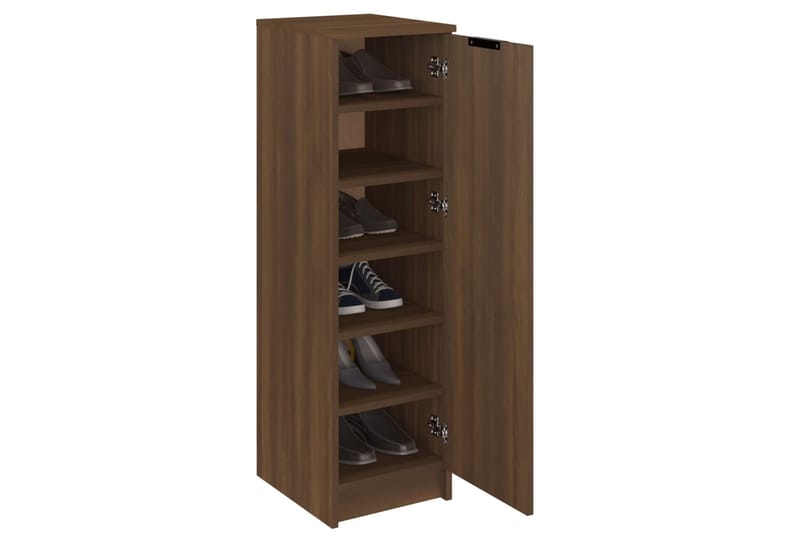 beBasic Kenkäkaappi ruskea tammi 30x35x100 cm tekninen puu - Ruskea - Säilytys - Kenkäsäilytys