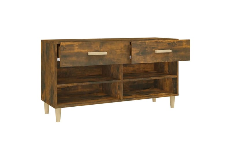 beBasic Kenkäkaappi savutammi 102x35x55 cm tekninen puu - Ruskea - Säilytys - Kenkäsäilytys