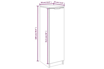 beBasic Kenkäkaappi savutammi 30x35x100 cm tekninen puu - Ruskea - Säilytys - Kenkäsäilytys