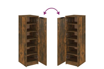 beBasic Kenkäkaappi savutammi 30x35x100 cm tekninen puu - Ruskea - Säilytys - Kenkäsäilytys