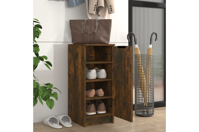 beBasic Kenkäkaappi savutammi 30x35x70 cm tekninen puu - Ruskea - Säilytys - Kenkäsäilytys
