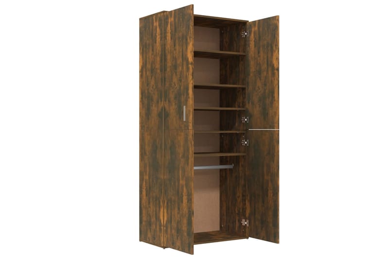 beBasic Kenkäkaappi savutammi 80x39x178 cm tekninen puu - Ruskea - Säilytys - Kenkäsäilytys