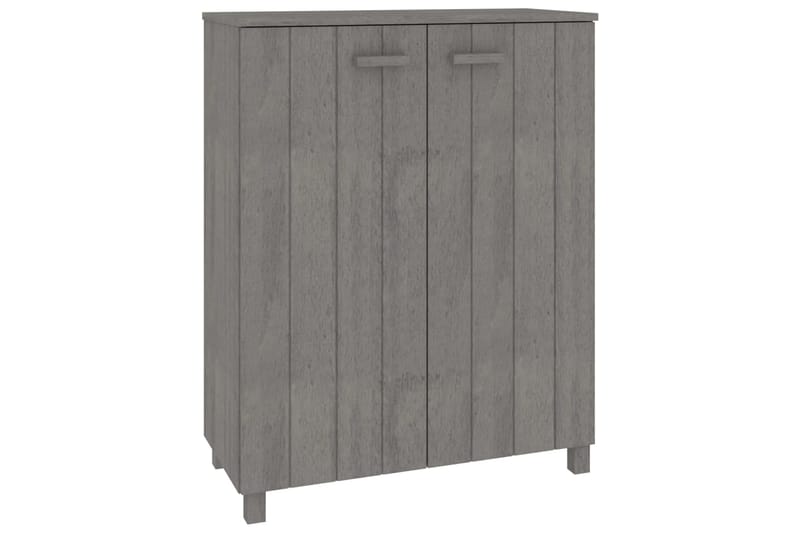 beBasic Kenkäkaappi vaaleanharmaa 85x40x108 cm täysi mänty - Harmaa - Säilytys - Kenkäsäilytys