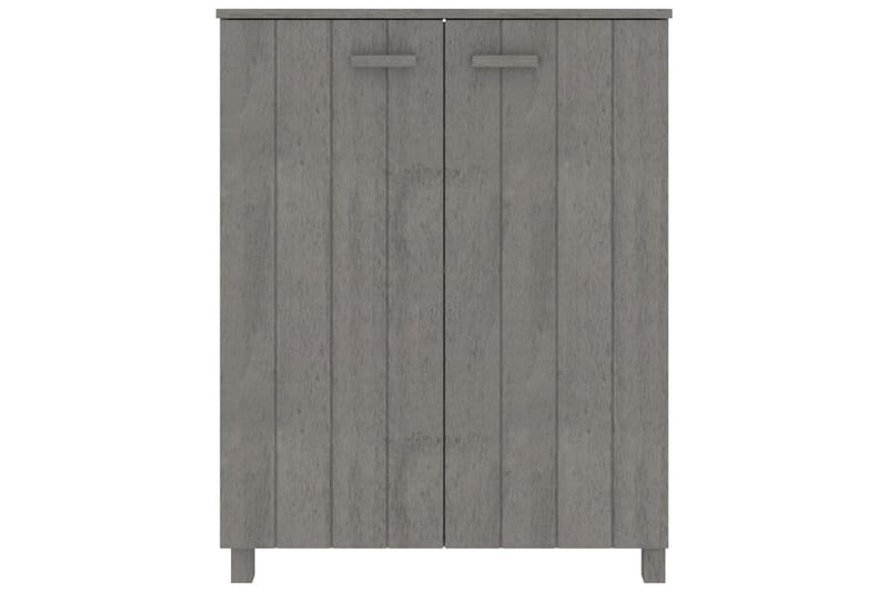 beBasic Kenkäkaappi vaaleanharmaa 85x40x108 cm täysi mänty - Harmaa - Säilytys - Kenkäsäilytys
