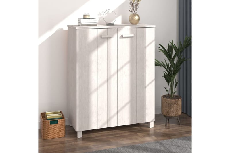 beBasic Kenkäkaappi valkoinen 85x40x108 cm täysi mänty - Valkoinen - Säilytys - Kenkäsäilytys