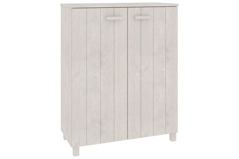 beBasic Kenkäkaappi valkoinen 85x40x108 cm täysi mänty - Valkoinen - Säilytys - Kenkäsäilytys