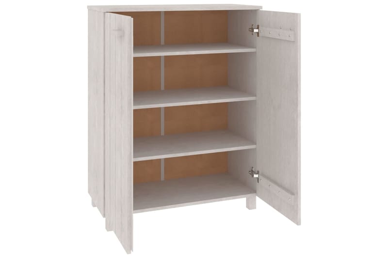 beBasic Kenkäkaappi valkoinen 85x40x108 cm täysi mänty - Valkoinen - Säilytys - Kenkäsäilytys
