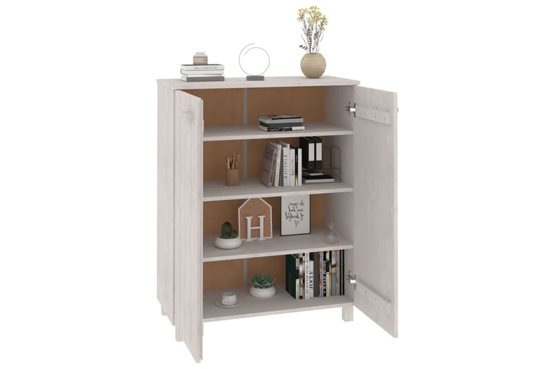 beBasic Kenkäkaappi valkoinen 85x40x108 cm täysi mänty - Valkoinen - Säilytys - Kenkäsäilytys