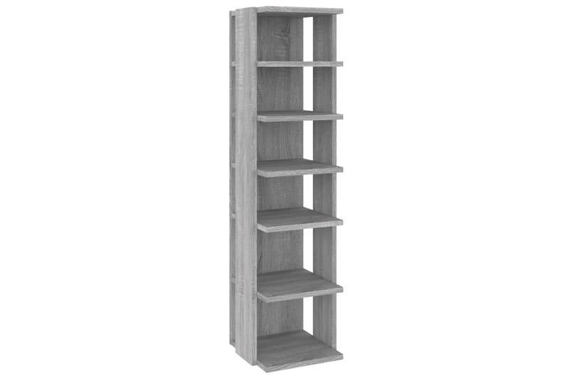 beBasic Kenkäteline harmaa Sonoma 25x27x102 cm tekninen puu - Harmaa - Säilytys - Kenkäsäilytys