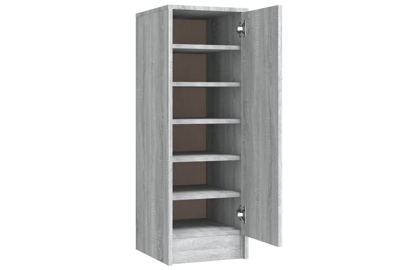 beBasic Kenkäteline harmaa Sonoma 32x35x92 cm tekninen puu - Harmaa - Säilytys - Kenkäsäilytys