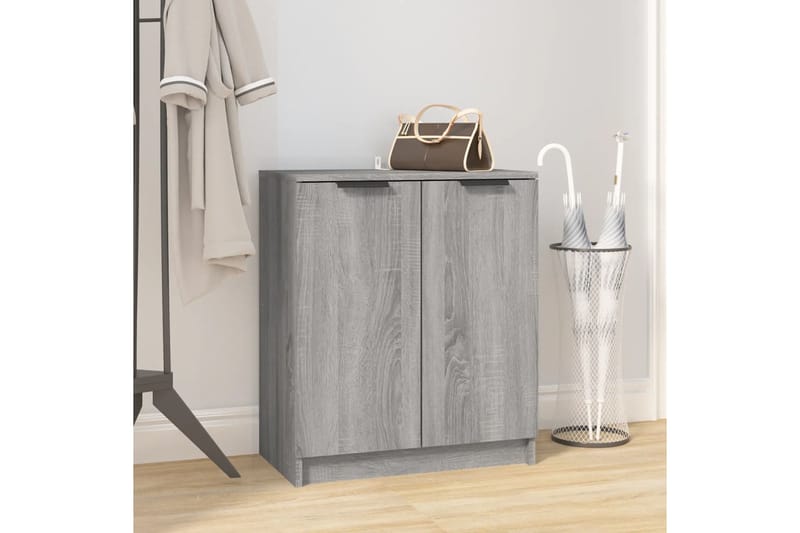beBasic Kenkäteline harmaa Sonoma 59x35x70 cm tekninen puu - Harmaa - Säilytys - Kenkäsäilytys