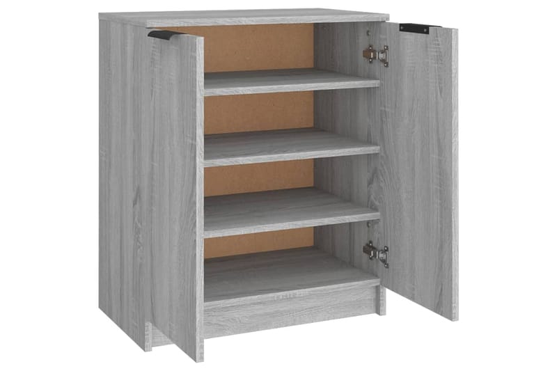 beBasic Kenkäteline harmaa Sonoma 59x35x70 cm tekninen puu - Harmaa - Säilytys - Kenkäsäilytys