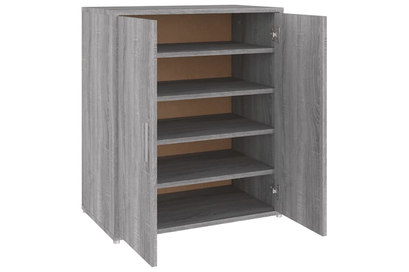 beBasic Kenkäteline harmaa Sonoma 60x35x70 cm tekninen puu - Harmaa - Säilytys - Kenkäsäilytys