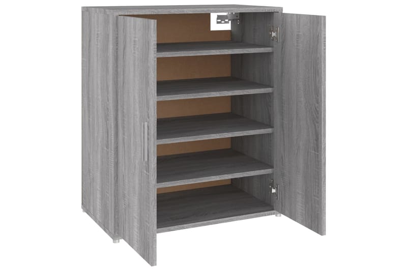 beBasic Kenkäteline harmaa Sonoma 60x35x70 cm tekninen puu - Harmaa - Säilytys - Kenkäsäilytys
