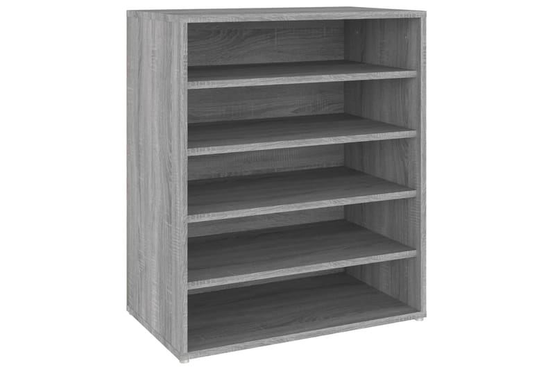beBasic Kenkäteline harmaa Sonoma 60x35x70 cm tekninen puu - Harmaa - Säilytys - Kenkäsäilytys