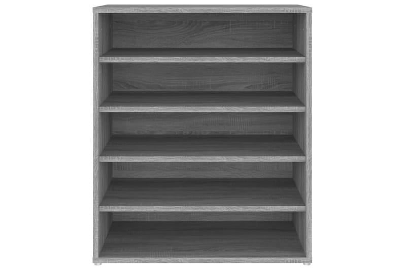 beBasic Kenkäteline harmaa Sonoma 60x35x70 cm tekninen puu - Harmaa - Säilytys - Kenkäsäilytys