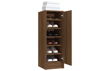 beBasic Kenkäteline ruskea tammi 32x35x92 cm tekninen puu - Ruskea - Säilytys - Kenkäsäilytys