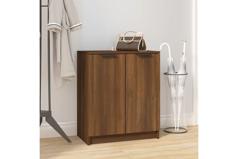 beBasic Kenkäteline ruskea tammi 59x35x70 cm tekninen puu - Ruskea - Säilytys - Kenkäsäilytys