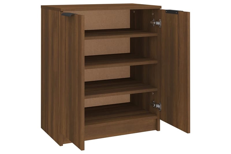 beBasic Kenkäteline ruskea tammi 59x35x70 cm tekninen puu - Ruskea - Säilytys - Kenkäsäilytys