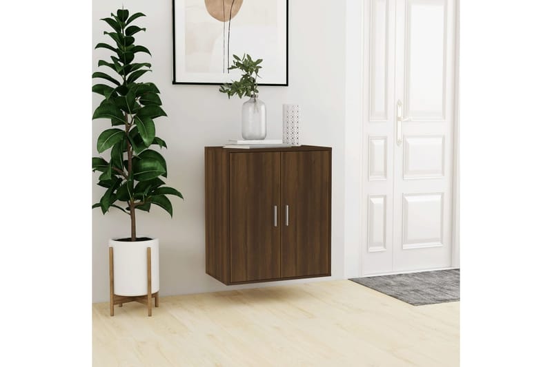 beBasic Kenkäteline ruskea tammi 60x35x70 cm tekninen puu - Ruskea - Säilytys - Kenkäsäilytys