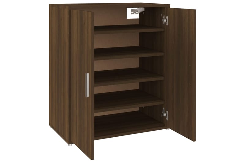 beBasic Kenkäteline ruskea tammi 60x35x70 cm tekninen puu - Ruskea - Säilytys - Kenkäsäilytys
