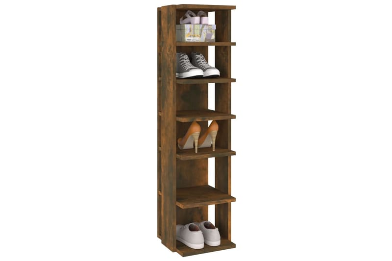 beBasic Kenkäteline savutammi 25x27x102 cm tekninen puu - Ruskea - Säilytys - Kenkäsäilytys