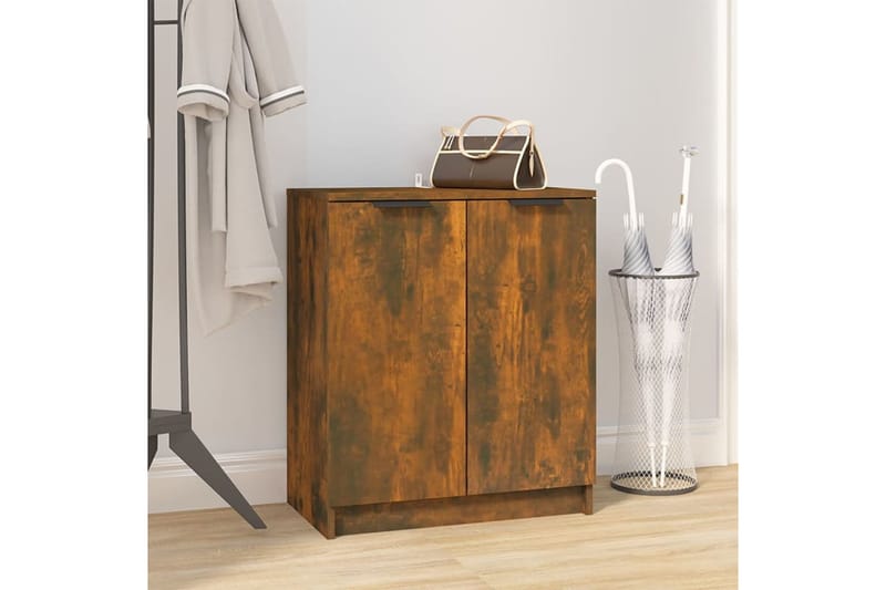 beBasic Kenkäteline savutammi 59x35x70 cm tekninen puu - Ruskea - Säilytys - Kenkäsäilytys