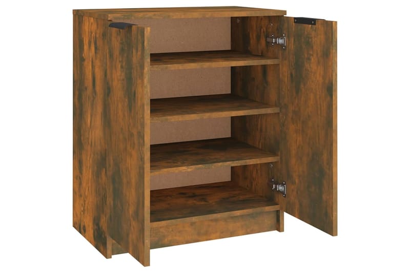 beBasic Kenkäteline savutammi 59x35x70 cm tekninen puu - Ruskea - Säilytys - Kenkäsäilytys