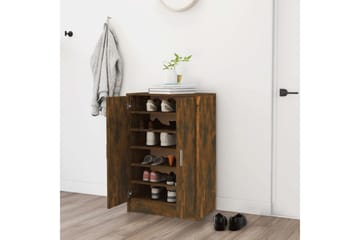 beBasic Kenkäteline savutammi 60x35x92 cm tekninen puu - Ruskea - Säilytys - Kenkäsäilytys