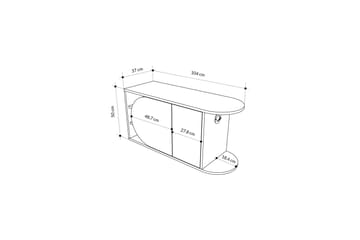 Berriaren Kenkäkaappi 104 cm - Tammi/Valkoinen - Säilytys - Kenkäsäilytys